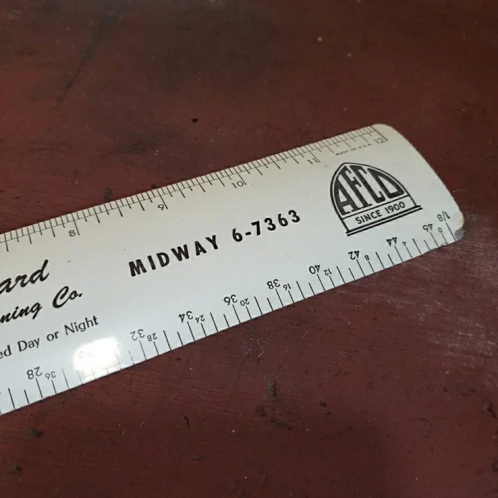 VTG Metal NEIL‎ and HUBBARD HEATING & AIR CONDITIONING ST Paul Advertising Ruler